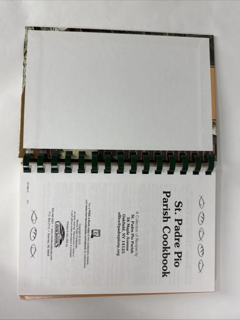 2015 St Padre Pio Parish Cookbook Oakfield New York